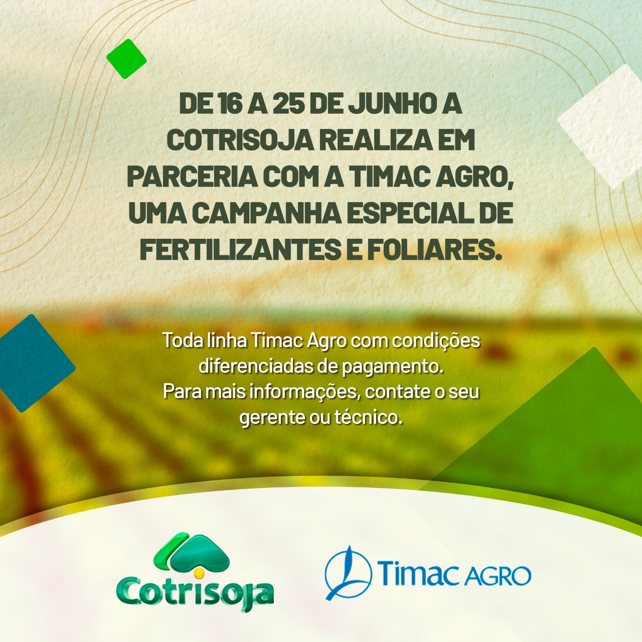 Vem Aproveitar A Campanha Timac Agro E Cotrisoja CLIC EM FOCO